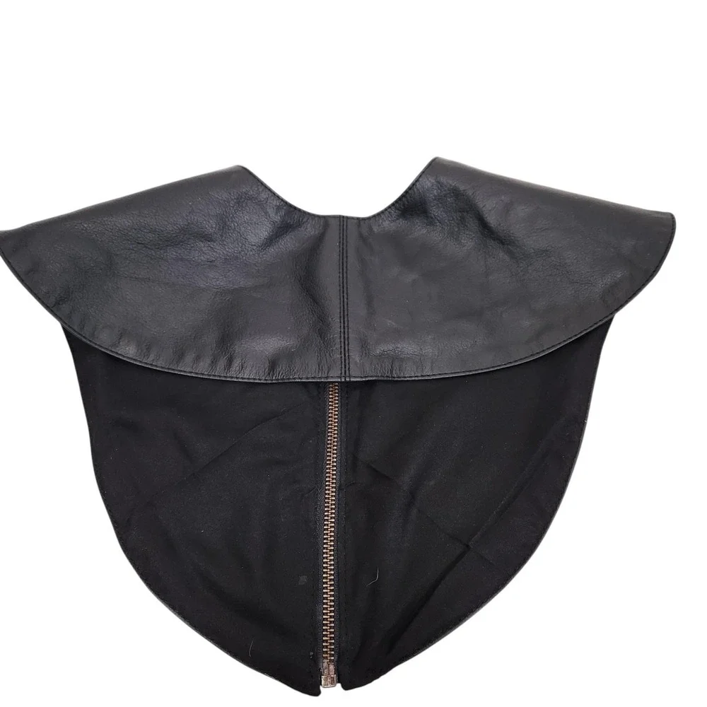 N/A black leather